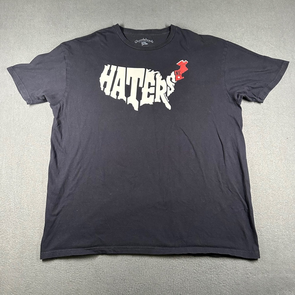 Chowdaheadz Shirt Mens XL Navy Blue New England Haters US Map Graphic‎ T-Shirt